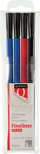 Quantore - Fineliner um 0,4 mm Assorti 4 Stücke | 24 Stücke