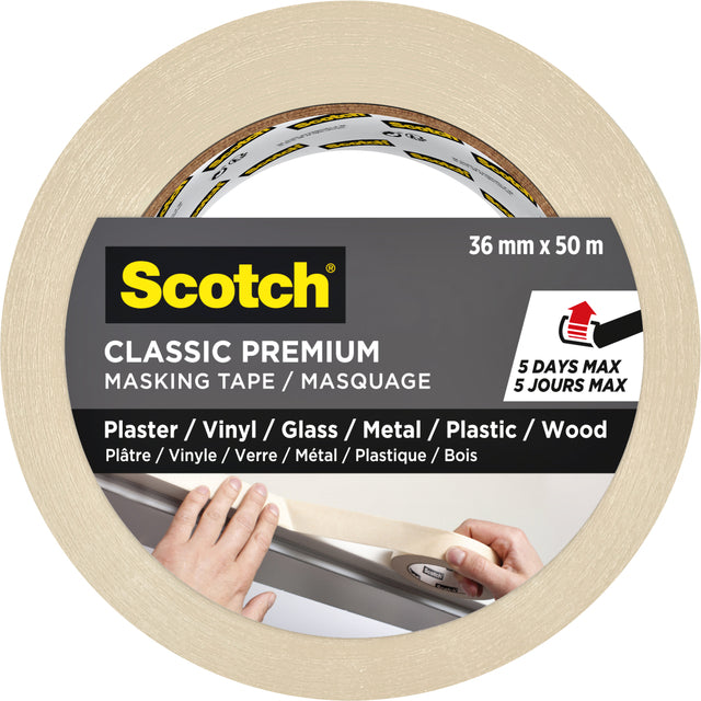 Scotch - Afplake premium classic 36mmx50m beige