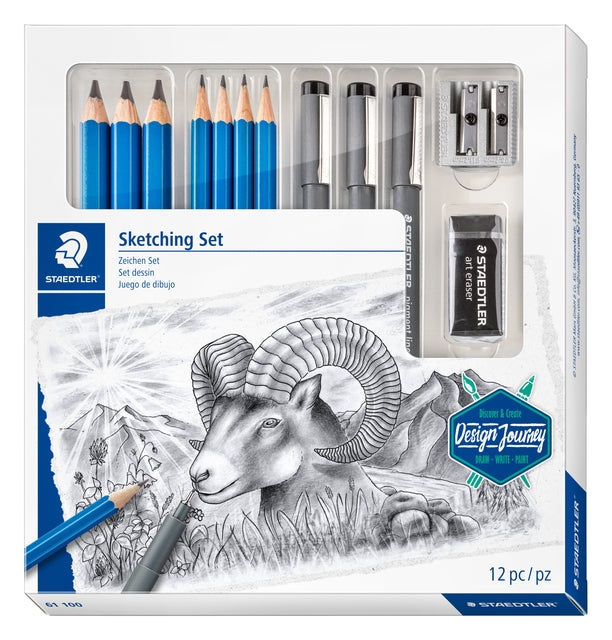 Staedtler - Sketch Sketch Sketch Sketch 12-Piece de crayon | 4 pièces