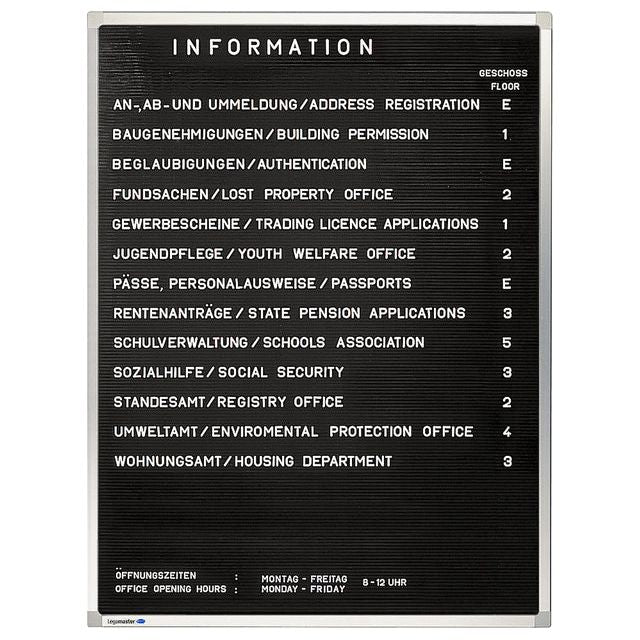 Legamaster - Infobord letter lm premium 60x40 verticaal