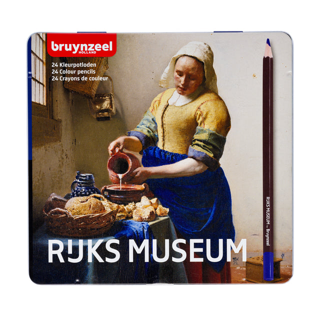 Bruynzeel - crayons de couleur Milkmaid Blik de 24 morceaux d'assorti