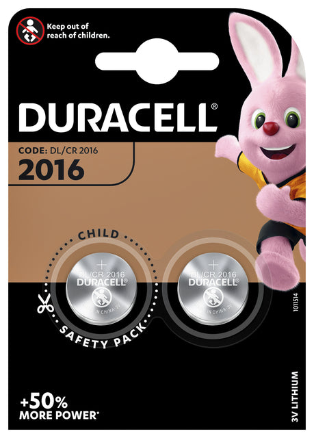 Duracell - Knoop Cell Electronics CR2016, Blasen von 2 Teilen