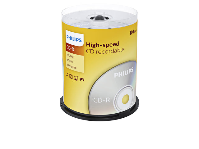 Philips - Cd-r philips 80min 700mb 52x sp (100)