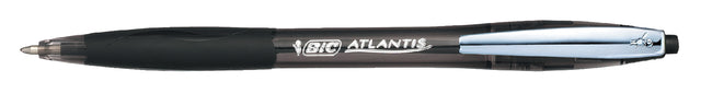 BIC - Ballpen Atlantis Soft Metal Clip 1.0 mm noir | 12 pièces