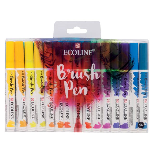 TALENS - Création d'art de BrushPen Ecolline Assorti Penny à 30 pièces