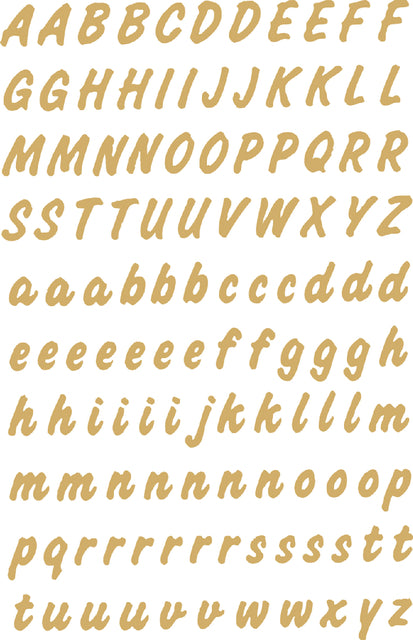 Herma - Etikett 4152 8mm Buchstaben A -Z Gold auf transparenten 238 Stücke