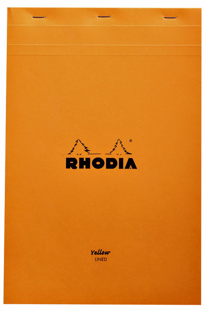 Rhodia - Bloc d'écriture A4 Ligne jaune 80vel