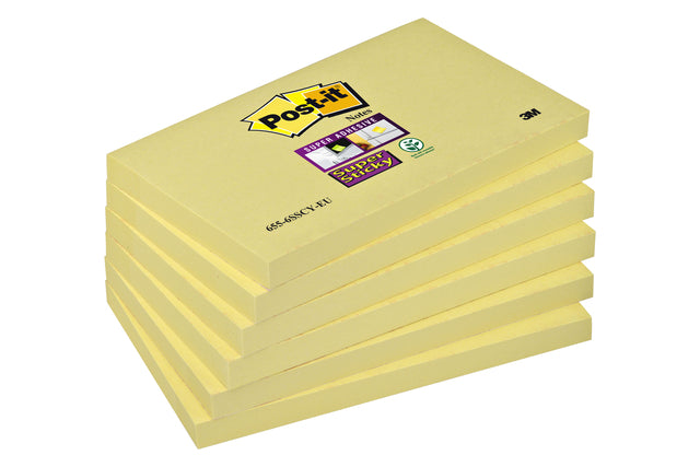 Post -it - memoblok 655 Super klebry 76x127mm Gelb