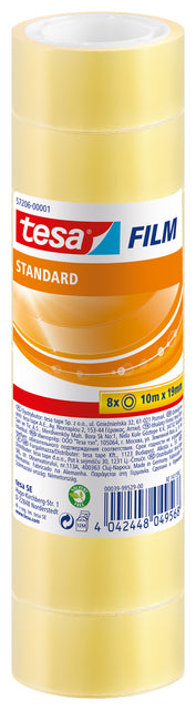 TESA - Film de bande d'emballage standard 19mmx10m retrait 8 rouleaux