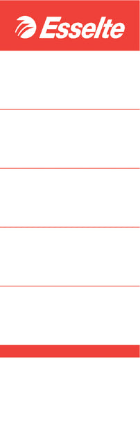 Esselte -Back Labels, nicht selbst -adhäsiv, ft 5 x 15,8 cm, Packung von 100 Teilen, weiß