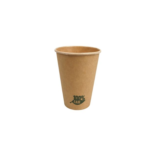 Tasse Izzy 100% juste 180 ml en carton 50 pièces marron