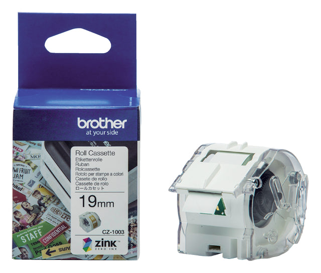 Brother - Etiket brother cz1003 multifunctioneel 19mm 5m wit