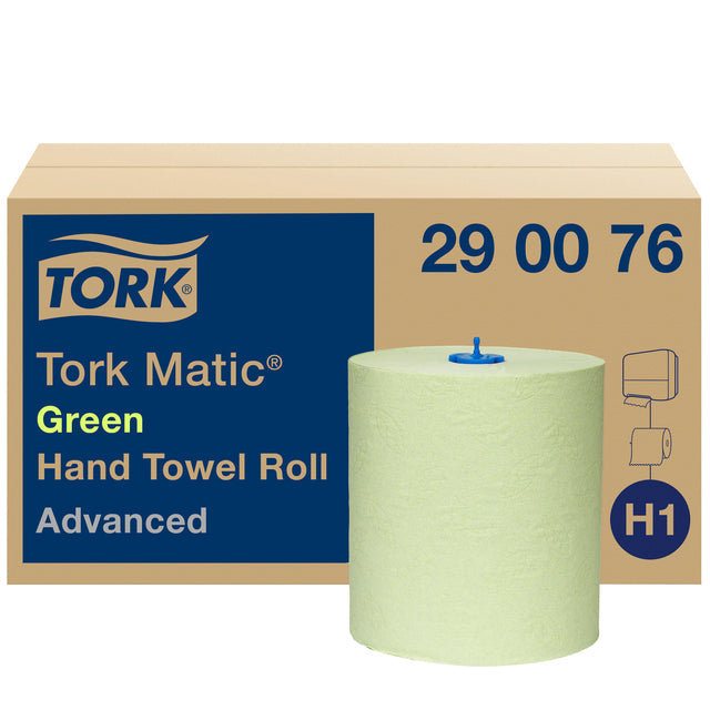 Tork - Matic Advanced Handtuch, 2 -Layer, System H1, Grün, Pak mit 6 Rollen