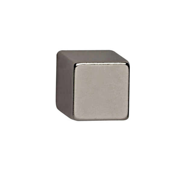 Maul - aimant du cube néodyme 10 x 10 x 10 mm, puissance de traction 3,8 kg, pour verre et tableau blanc, ampoule de 4 pcs