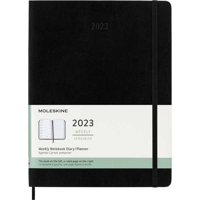 Agenda 2021 Moleskine 12 -mnd XL Soft Schwarz