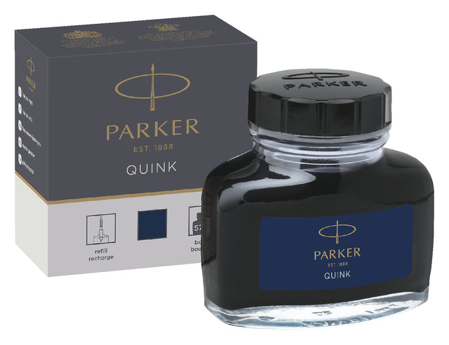 Parker - Vulpeninkt parker quink permanent 57ml blauw/zwart