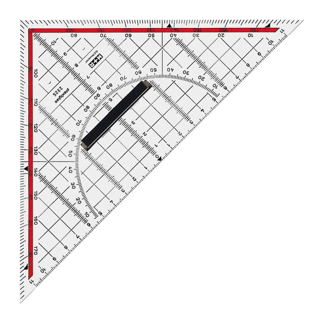 Geo -Dreieck M+R 220 mm Plexiglas transparent