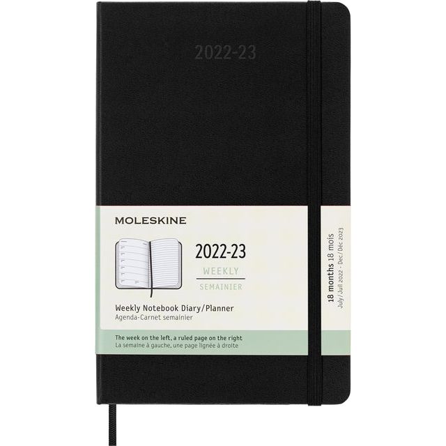 Moleskine - Agenda Notebook 2022-2023 MSK Large HC ZW | 1 pièce