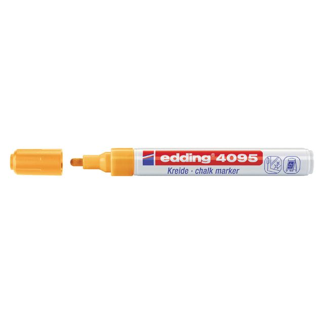 Edding - Krijtstift edding 4095 rond neon oranje 2-3mm | Omdoos a 10 stuk