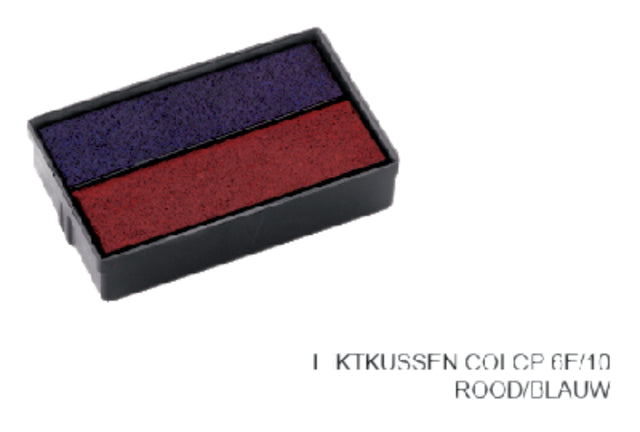 Colop - Inktkussen colop 6e/10 rood blauw