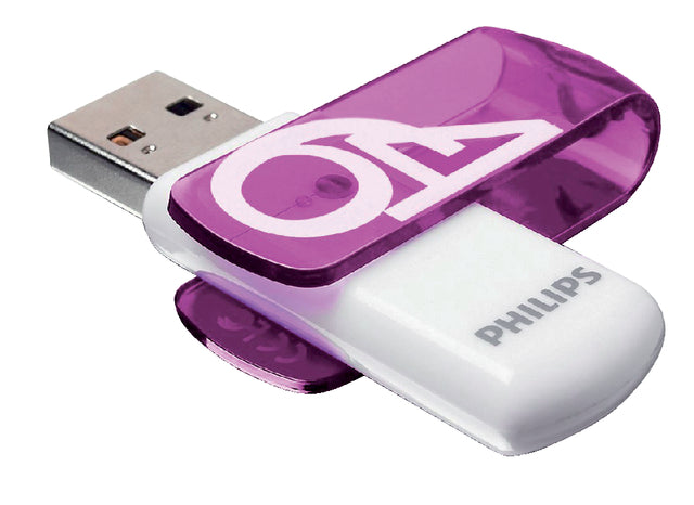 Philips - USB Stick 2.0 Vivid Edition Magic Purple 64 Go