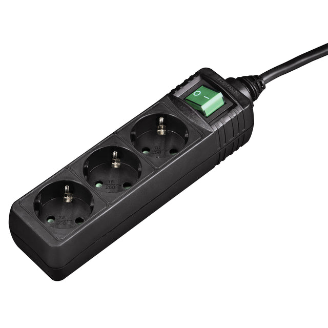 Hama - Hama Socket 3 mal 1,4 m schwarz | 1 Stück