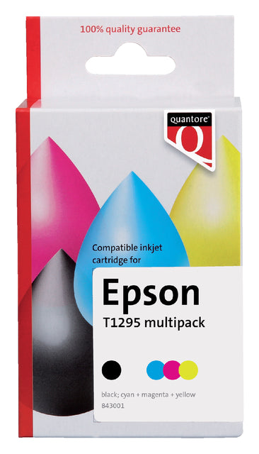 Quantore - Inktcartridge epson t129540 zw+3 kleuren