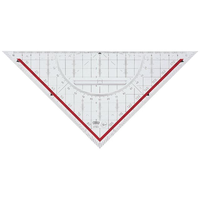 Geo -Dreieck M+R 2322 220 mm Griff transparent