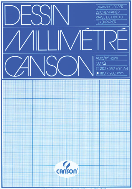 Canson - Millimeter Block A4 Blau