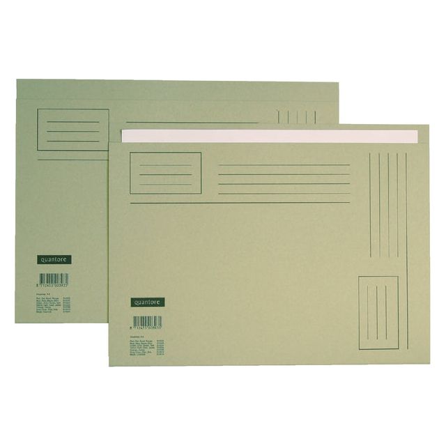 Quantore - dossier pliant folio de soie inégale 230gr Gray | 10 pièces