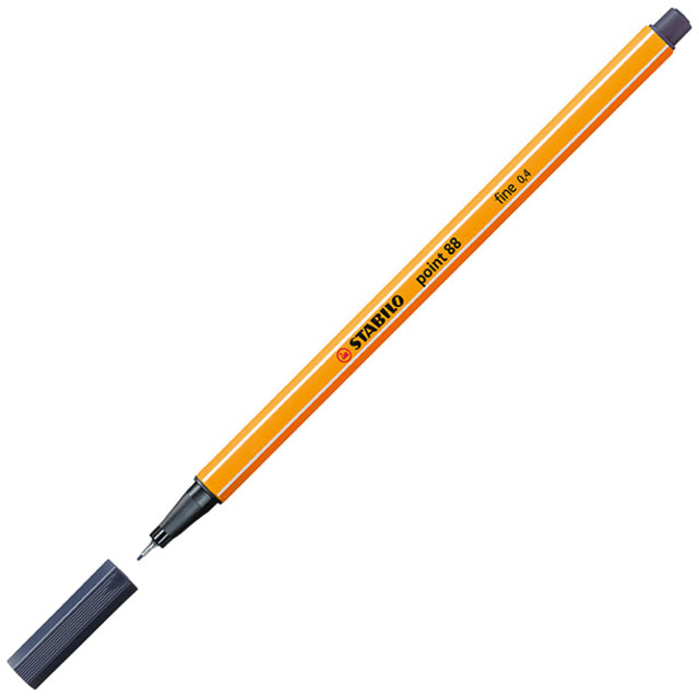 Stabilo - Fineliner point 88/98 f payne's grijs | 10 stuks