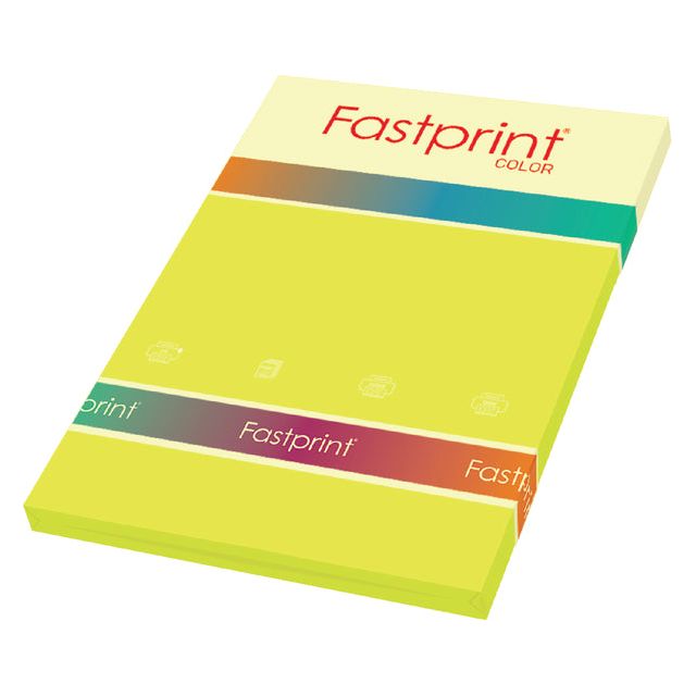 FASTPRINT - Papier Fastprint -100 A4 120gr Schwefel Gelb | Pak ein 100 Blatt | 10 Stück