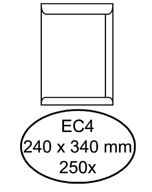 Quantor - Umschlag Deed EC4 240x340mm Weiß 250 Teile