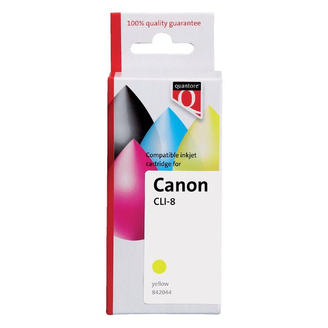 Quantore - Inktcartridge canon cli-8 + chip geel