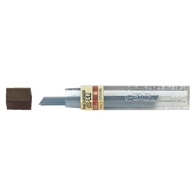 Pentel - Potloodstift pentel b 0.3mm 12st zwart