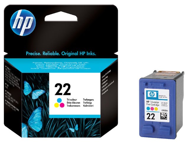 HP - Inkcartridge 22, 165 Seiten, OEM C9352AE, 3 Farben