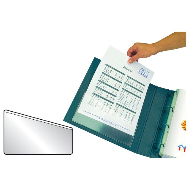 Quantore - Bag de stockage U -fold 217x130 mm auto-adhésif PP transparent