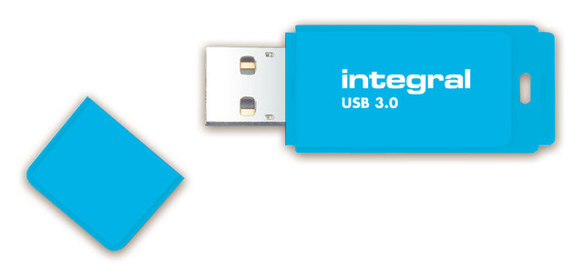 Integral - Stick USB 3,0 néon, 64 Go, bleu