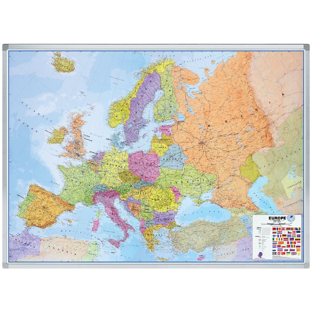 Legamaster - Landkaart  europa 102x141 beschr/magn