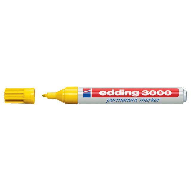 Edding - Felt -Tip Edding 3000 autour du jaune 1,5 à 3 mm | 10 pièces