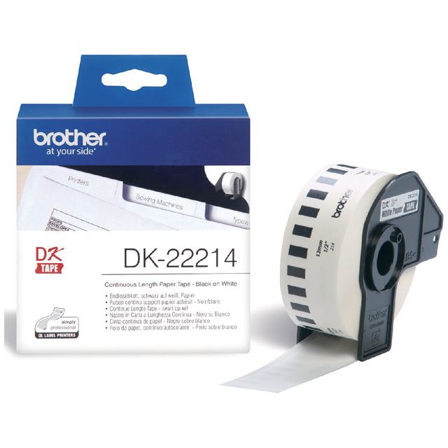 Bruder-Label DK-22214 12mm Thermal 30-Meter-Weißpapier | 3 Stücke