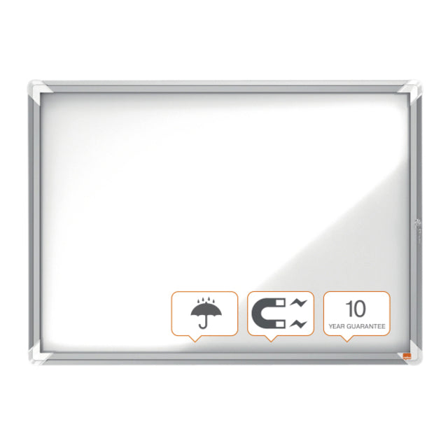 Outdoor Vitrine Nobo Premium plus 8x A4 Drehende Tür Magnetisch