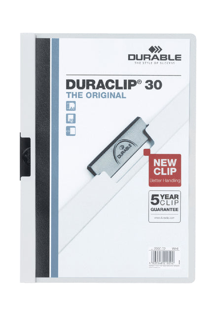 Durable - Klemmap Duraclip A4 3 mm 30 feuilles blanches | 25 pièces