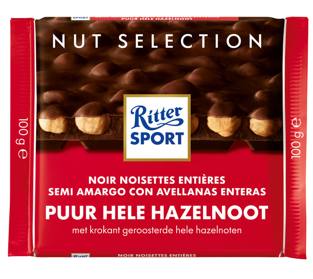 Ritter Sport - Chocolate Pure -hele Hazelnut 100gr