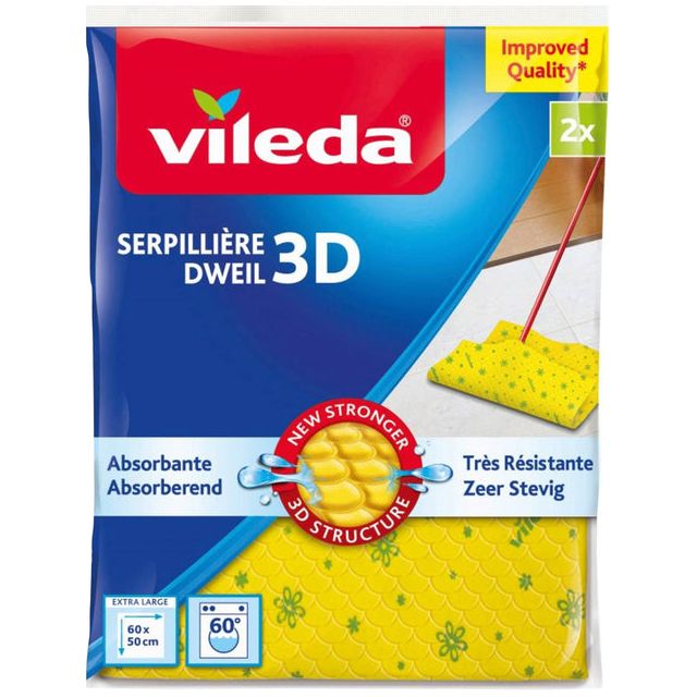 Vileda - MOP 3d gelbe extra stabil 2 Stücke | Sich ein 2 Stück schnappen