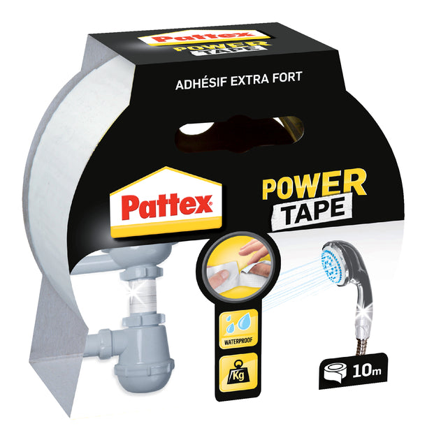 Pattex - Plakband pattex 50mmx10m power e wit | 6 stuks