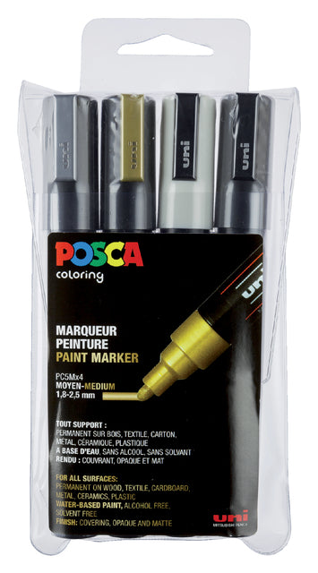 POSCA - Lackierstift 1,8-2,5 mm ASS -Set von 4 Teilen