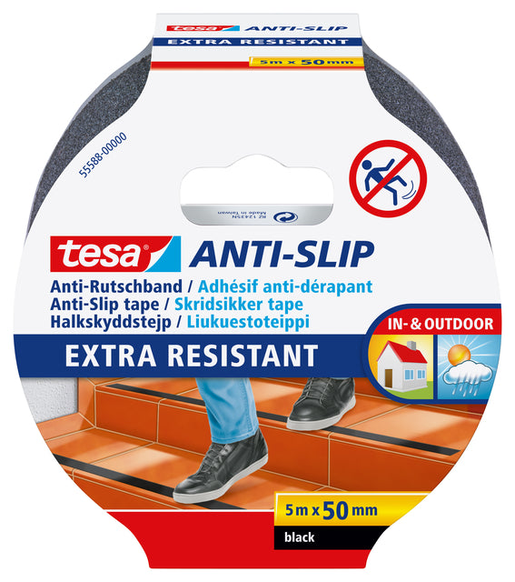 Tesa - Anti -Slip E, ft 5 m x 50 mm, schwarz