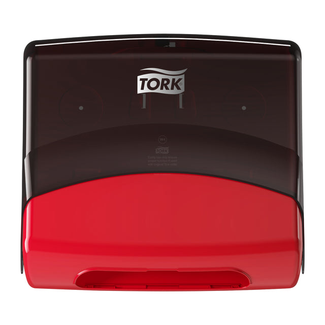 Tork - Reinigungstuchspender W4 Performance Wandmontage Schwarz/Rot 654008