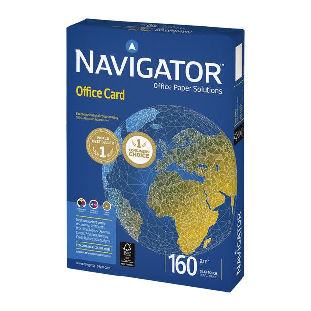 Navigator - Kartenpräsentationspapier ft A3, 160 g, Pach von 250 Fil